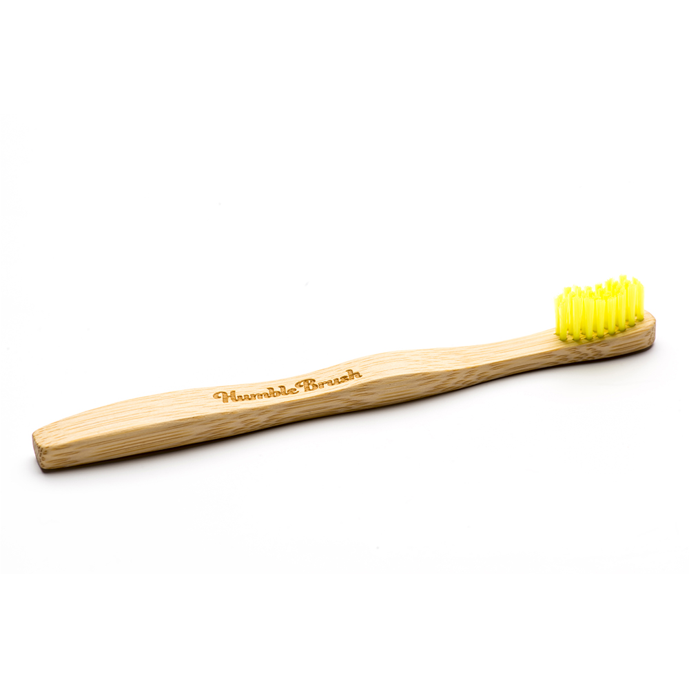 Escova-Dentes-Bambu-Humble-Brush-criança_amarelo
