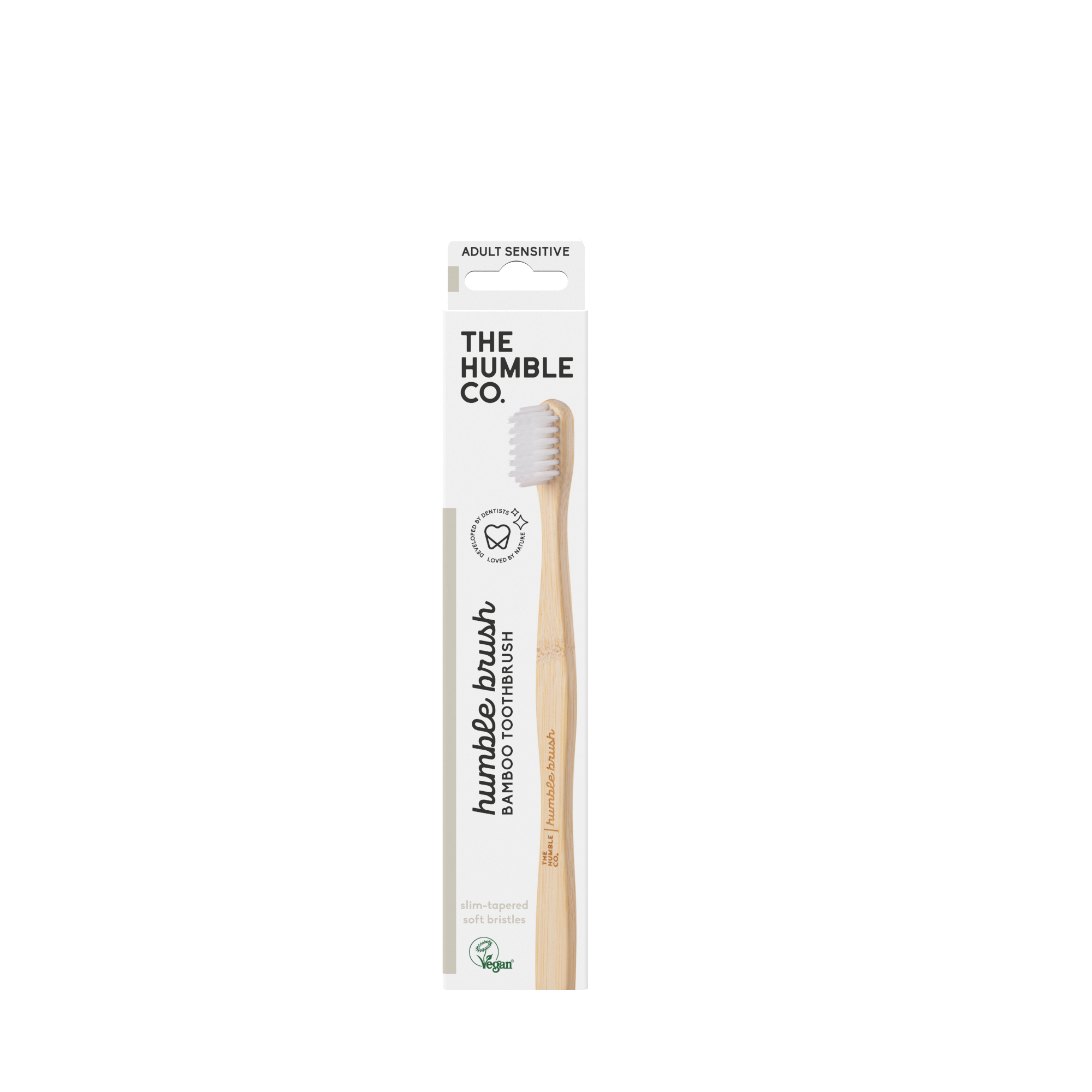 Humble Brush_Adult_White_Sensitive_Packaging_Wide_Front